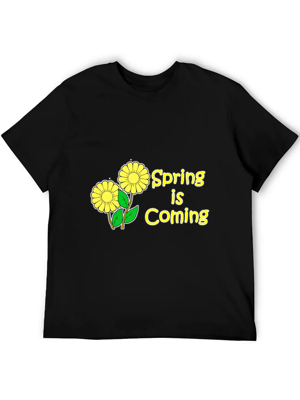 Spring Is Coming With Flowers Classic Cotton Tee – Unisex Comfort For Any Season