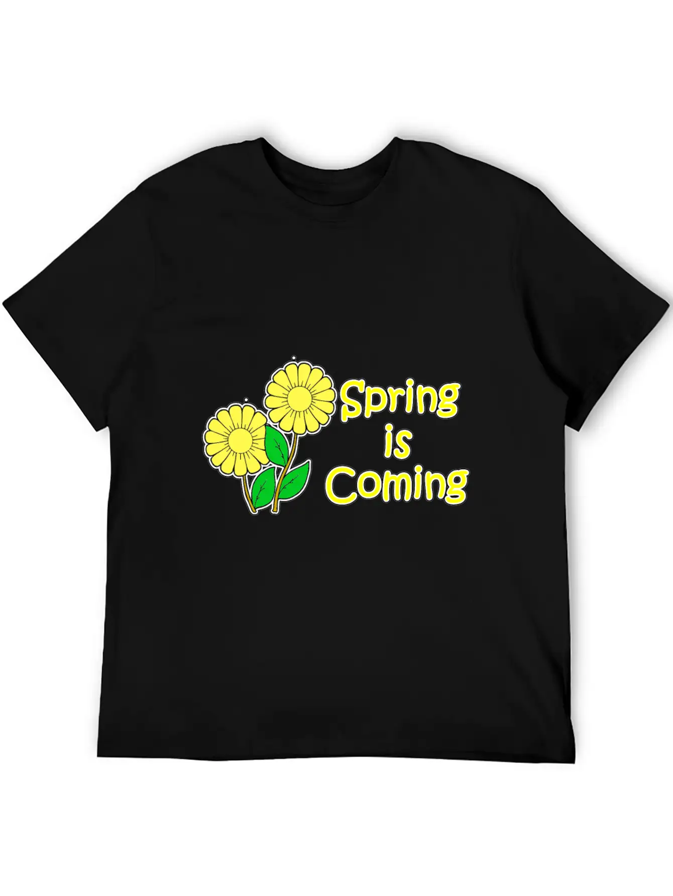 Spring Is Coming With Flowers Classic Cotton Tee – Unisex Comfort For Any Season