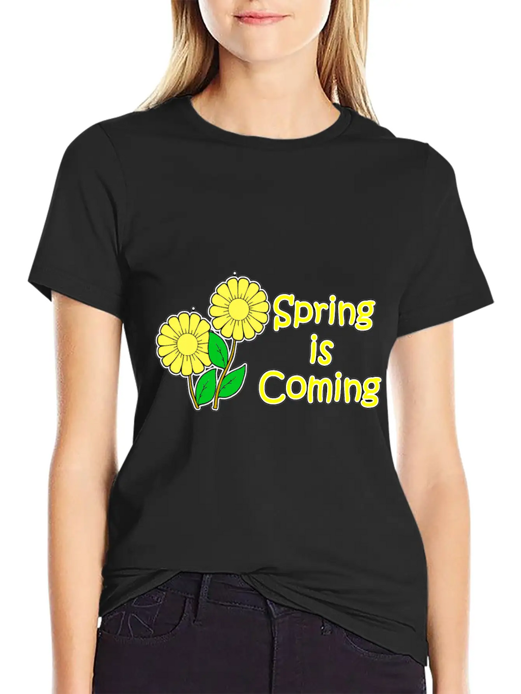 Spring Is Coming With Flowers Classic Cotton Tee – Unisex Comfort For Any Season