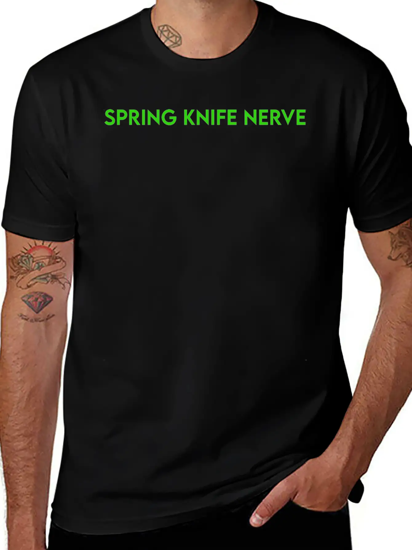 SPRING KNIFE NERVE Stylish Everyday T-Shirt – Unisex Basic Cotton Tee