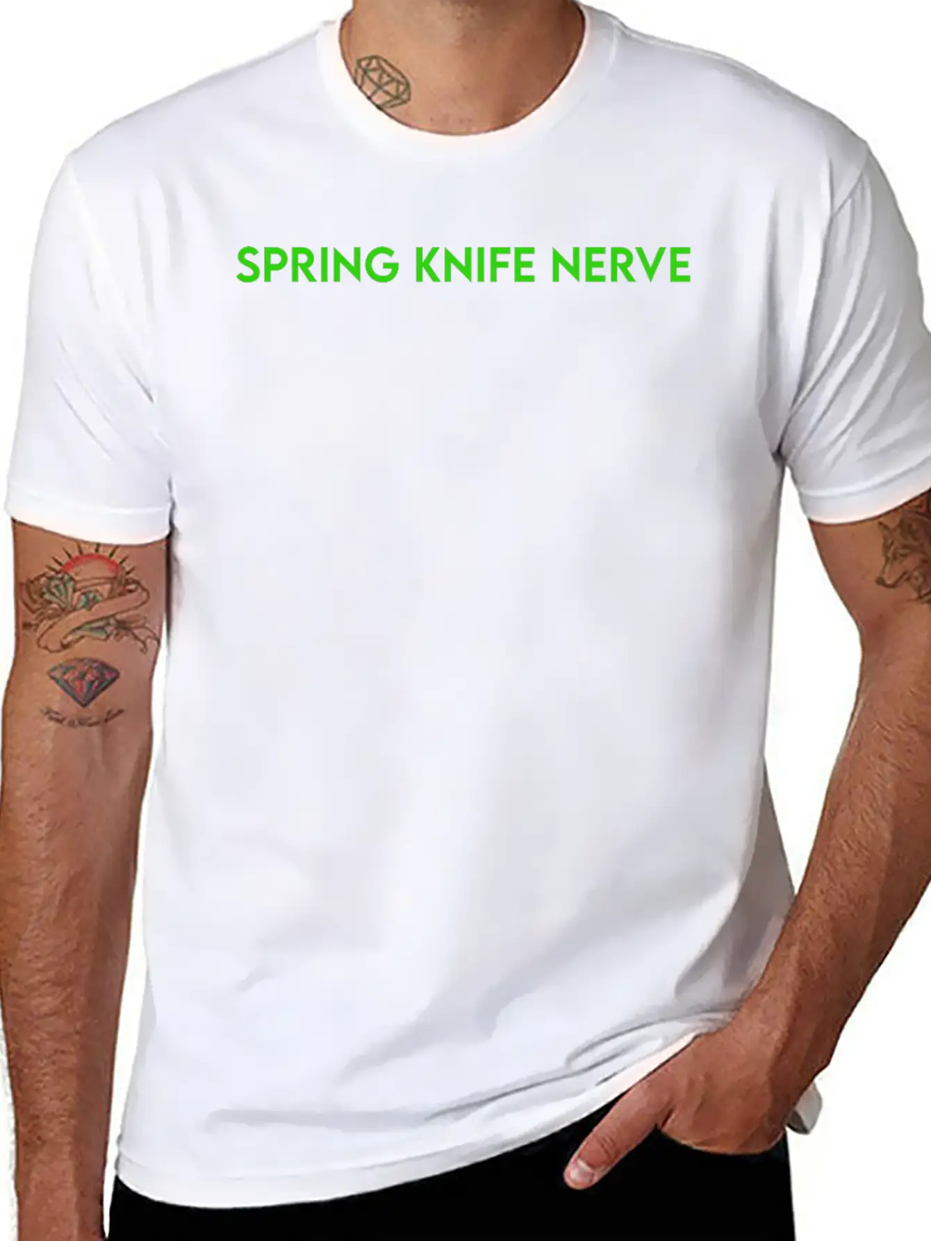 SPRING KNIFE NERVE Stylish Everyday T-Shirt – Unisex Basic Cotton Tee