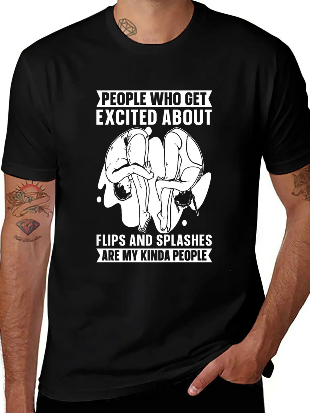 Springboard Diving Funny Essential Unisex Summer Tee – Soft Cotton Casual Fit