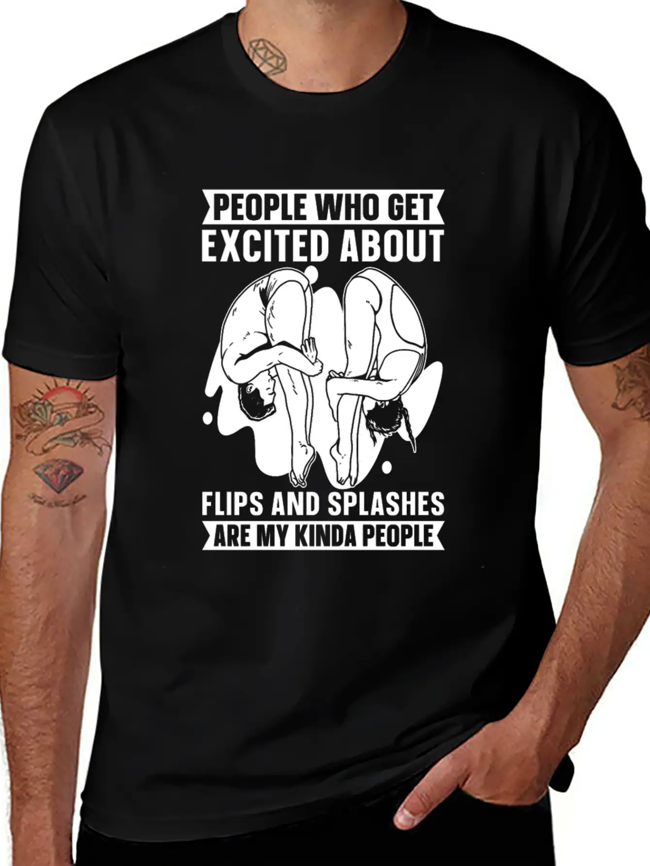 Springboard Diving Funny Essential Unisex Summer Tee – Soft Cotton Casual Fit