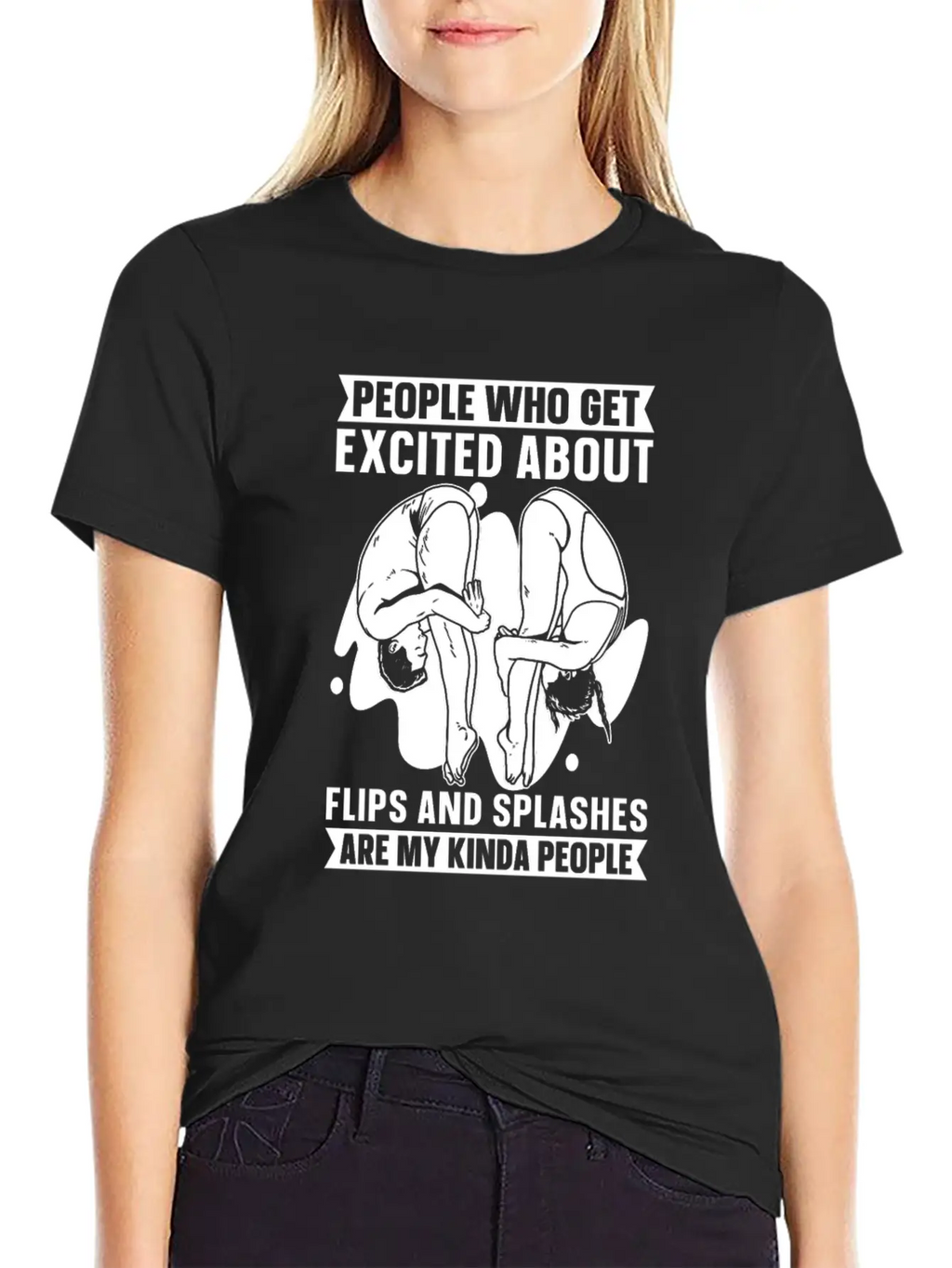 Springboard Diving Funny Essential Unisex Summer Tee – Soft Cotton Casual Fit