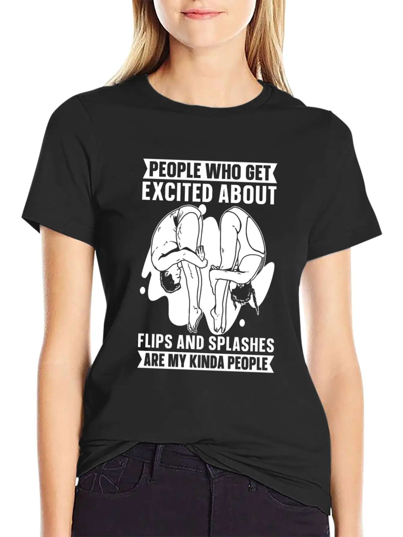 Springboard Diving Funny Essential Unisex Summer Tee – Soft Cotton Casual Fit