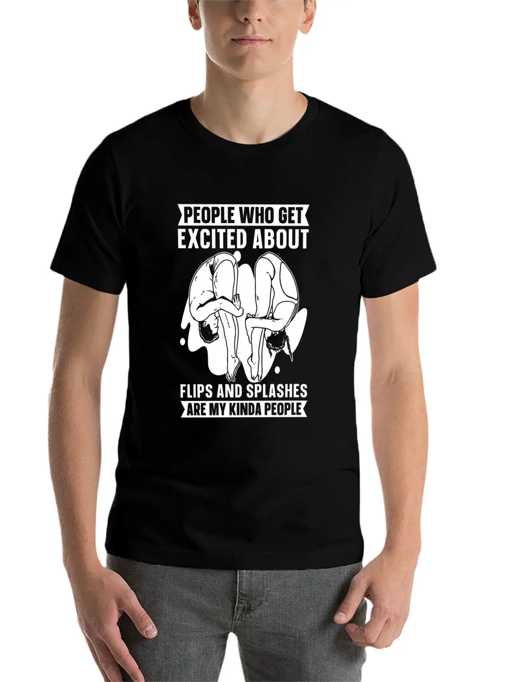 Springboard Diving Funny Essential Unisex Summer Tee – Soft Cotton Casual Fit