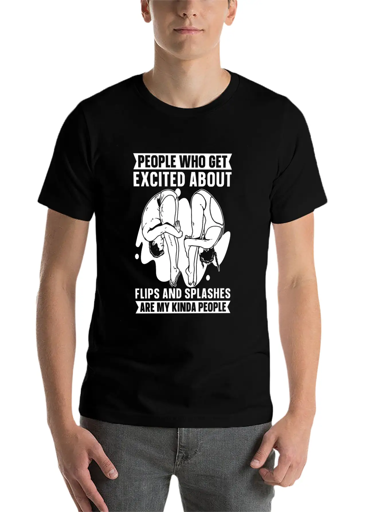 Springboard Diving Funny Essential Unisex Summer Tee – Soft Cotton Casual Fit