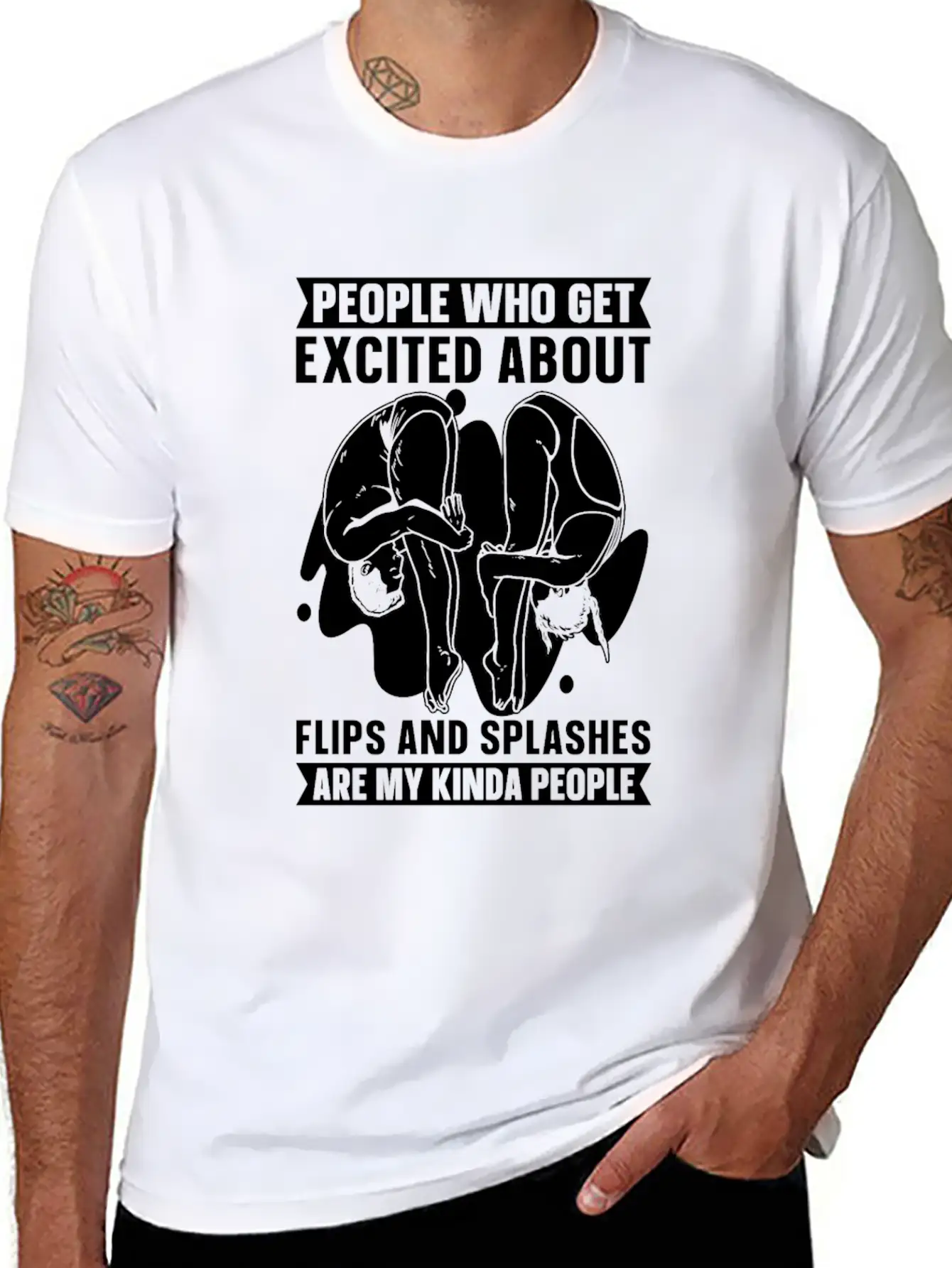 Springboard Diving Funny Essential Unisex Summer Tee – Soft Cotton Casual Fit