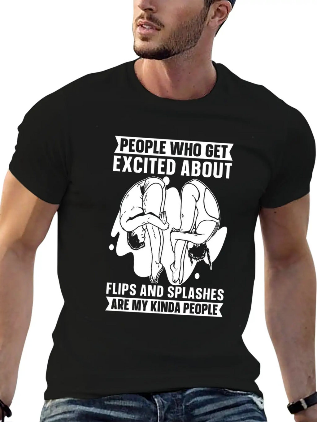Springboard Diving Funny Essential Unisex Summer Tee – Soft Cotton Casual Fit