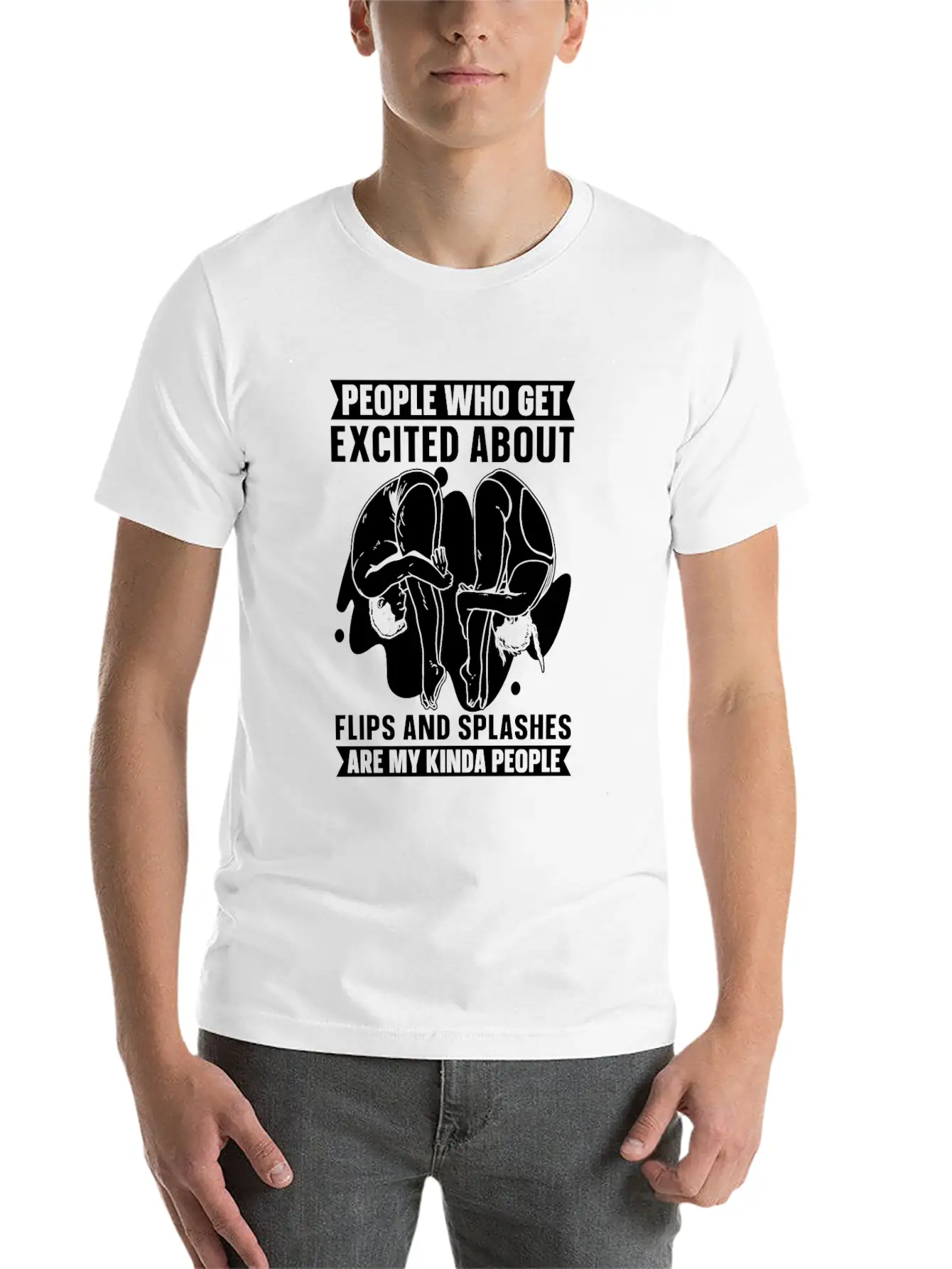 Springboard Diving Funny Essential Unisex Summer Tee – Soft Cotton Casual Fit
