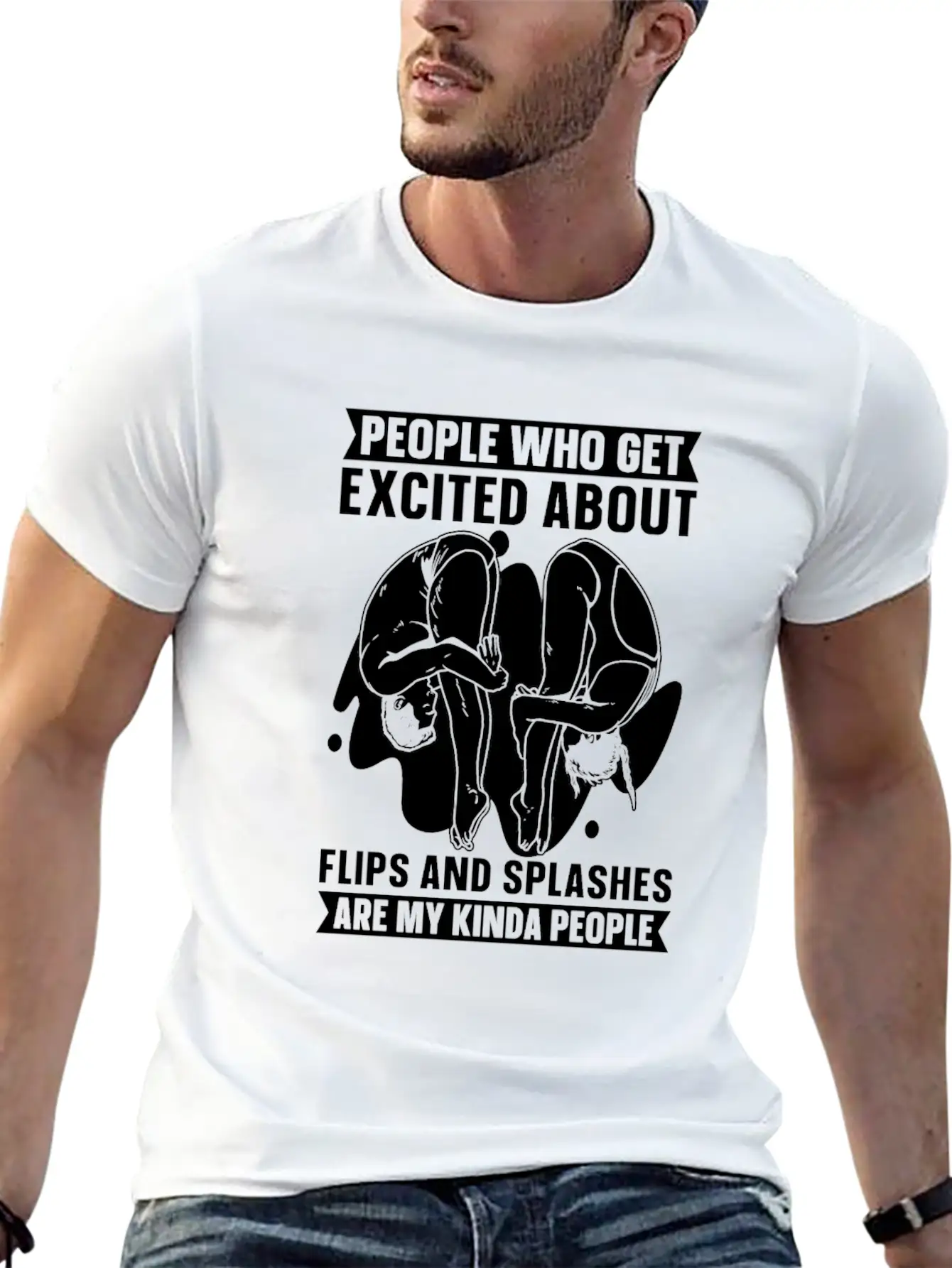 Springboard Diving Funny Essential Unisex Summer Tee – Soft Cotton Casual Fit