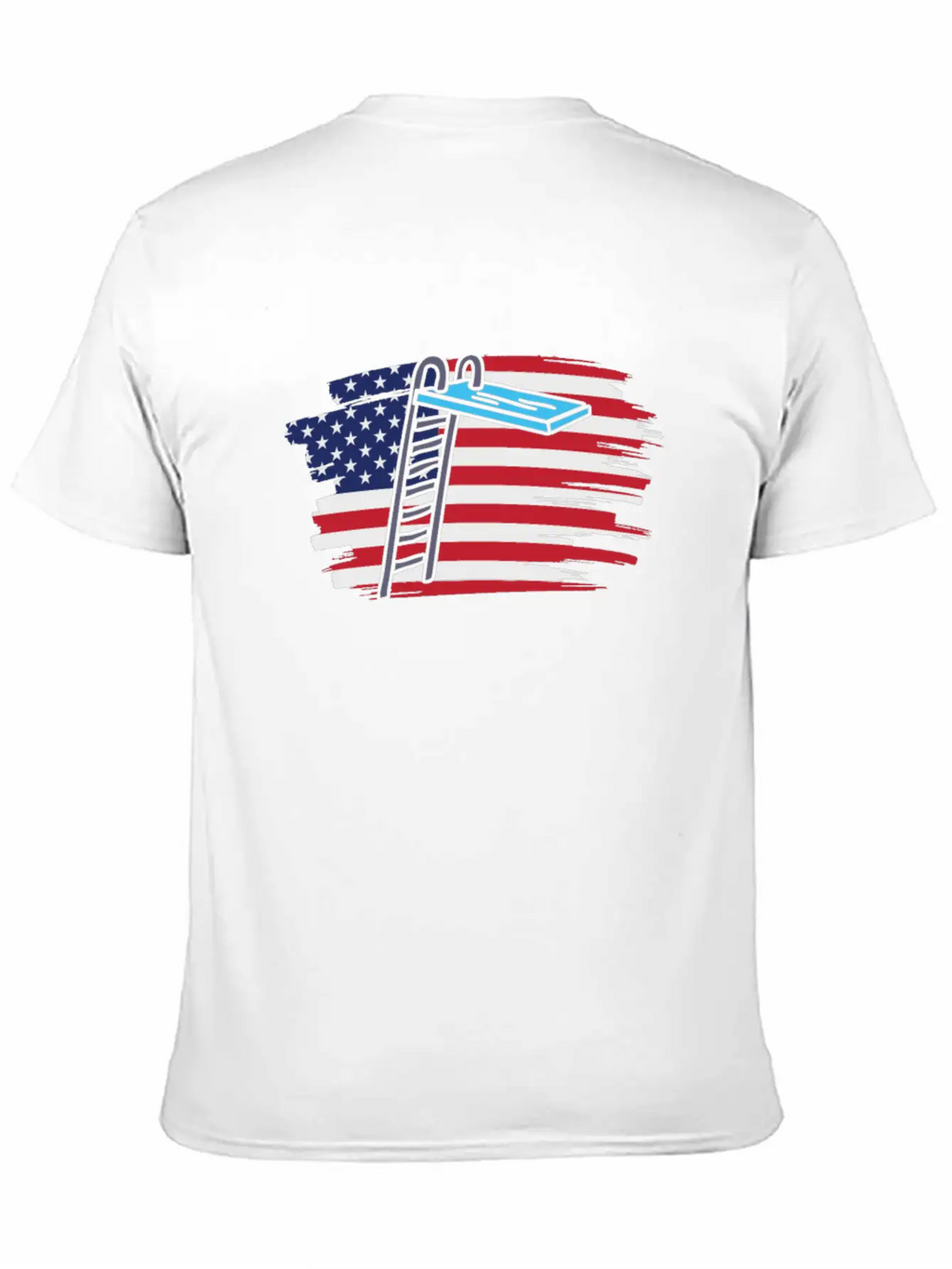 Springboard Diving Us Flag Breathable Soft Cotton T-Shirt – Timeless Casual Look