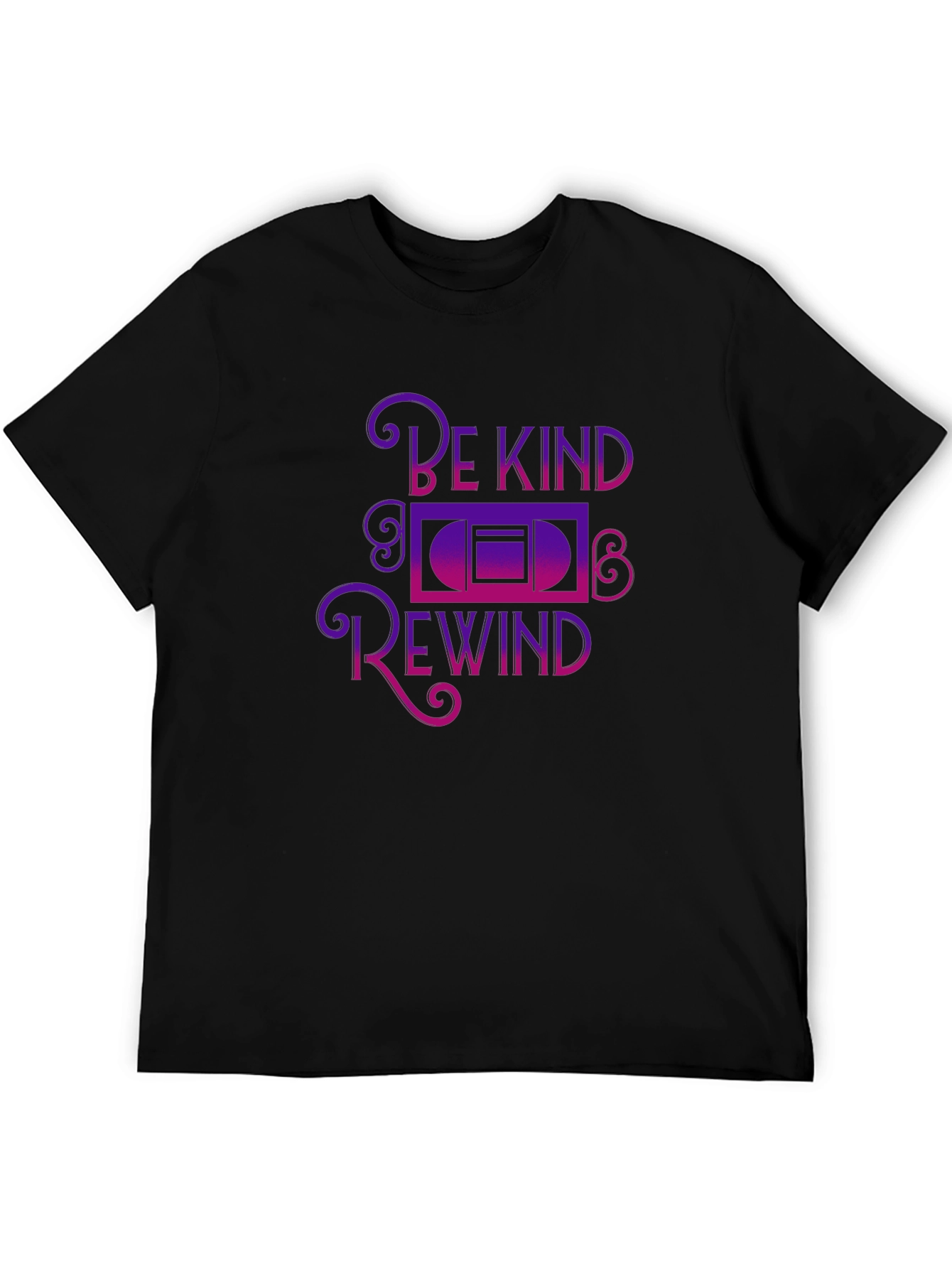 Be Kind Rewind Graphic Tee - Black