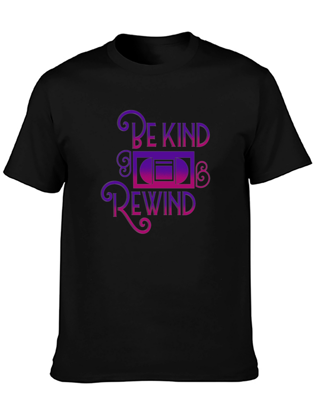 Be Kind Rewind Graphic Tee - Black