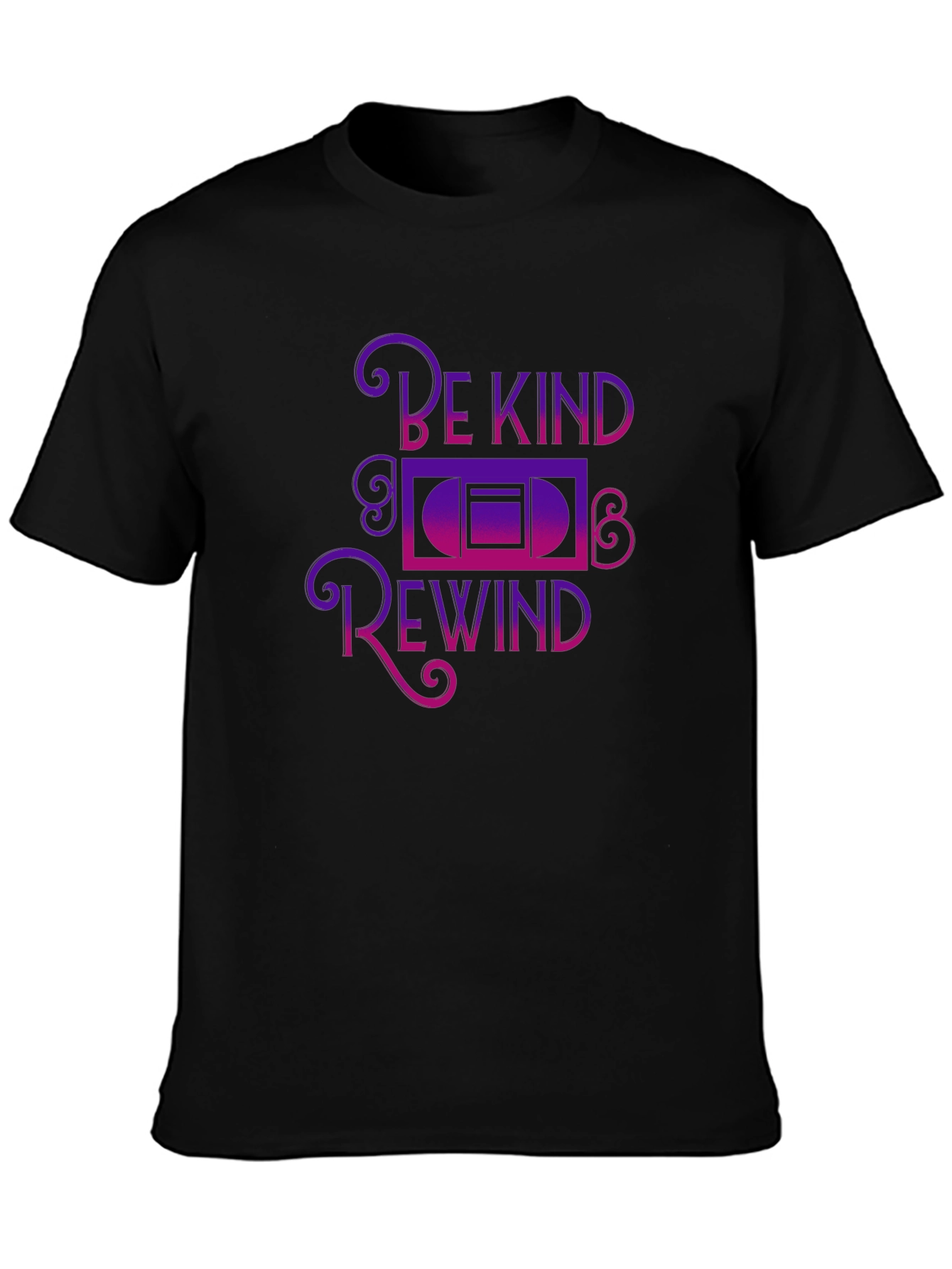 Be Kind Rewind Graphic Tee - Black
