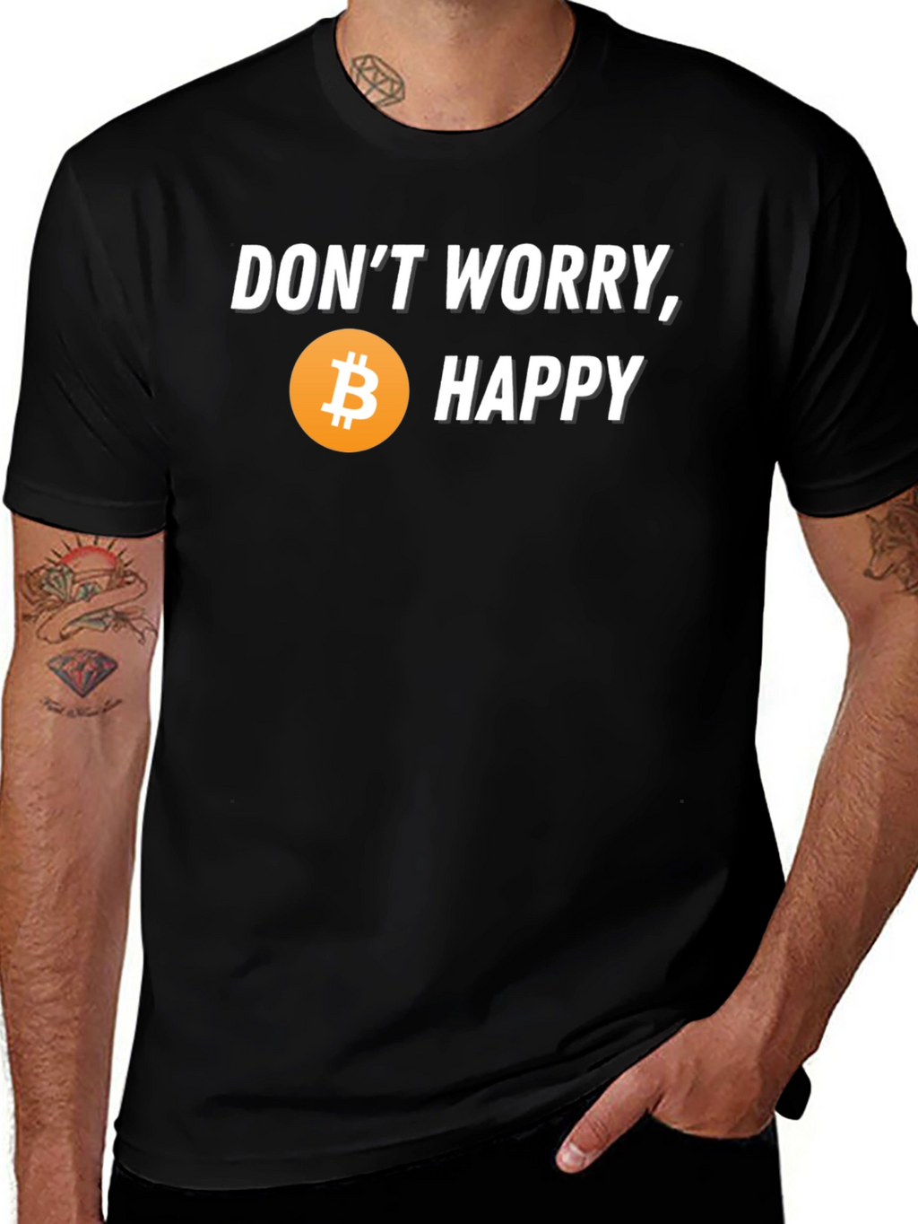 Dont Worry Bitcoin Happy T-Shirt