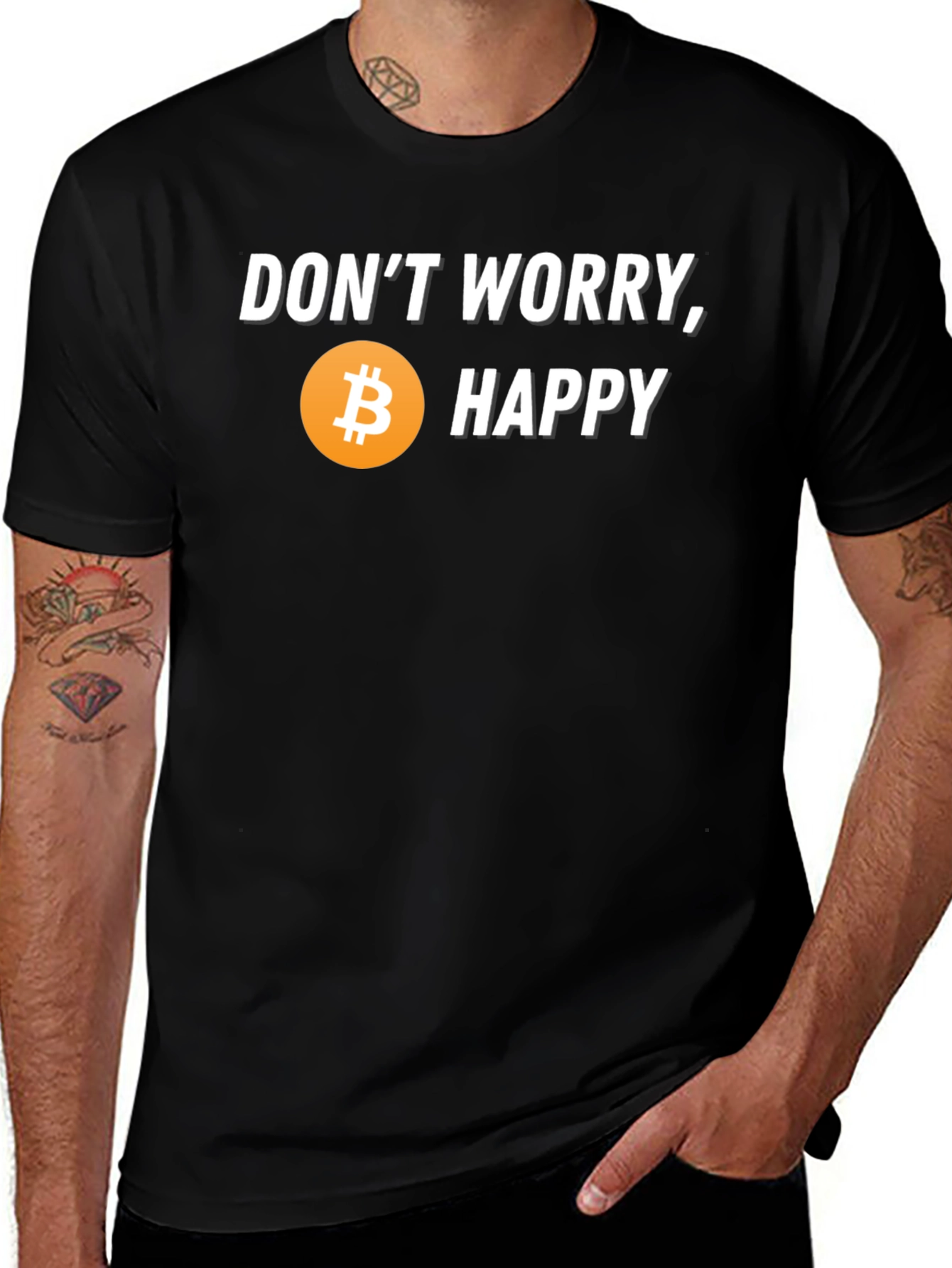 Dont Worry Bitcoin Happy T-Shirt