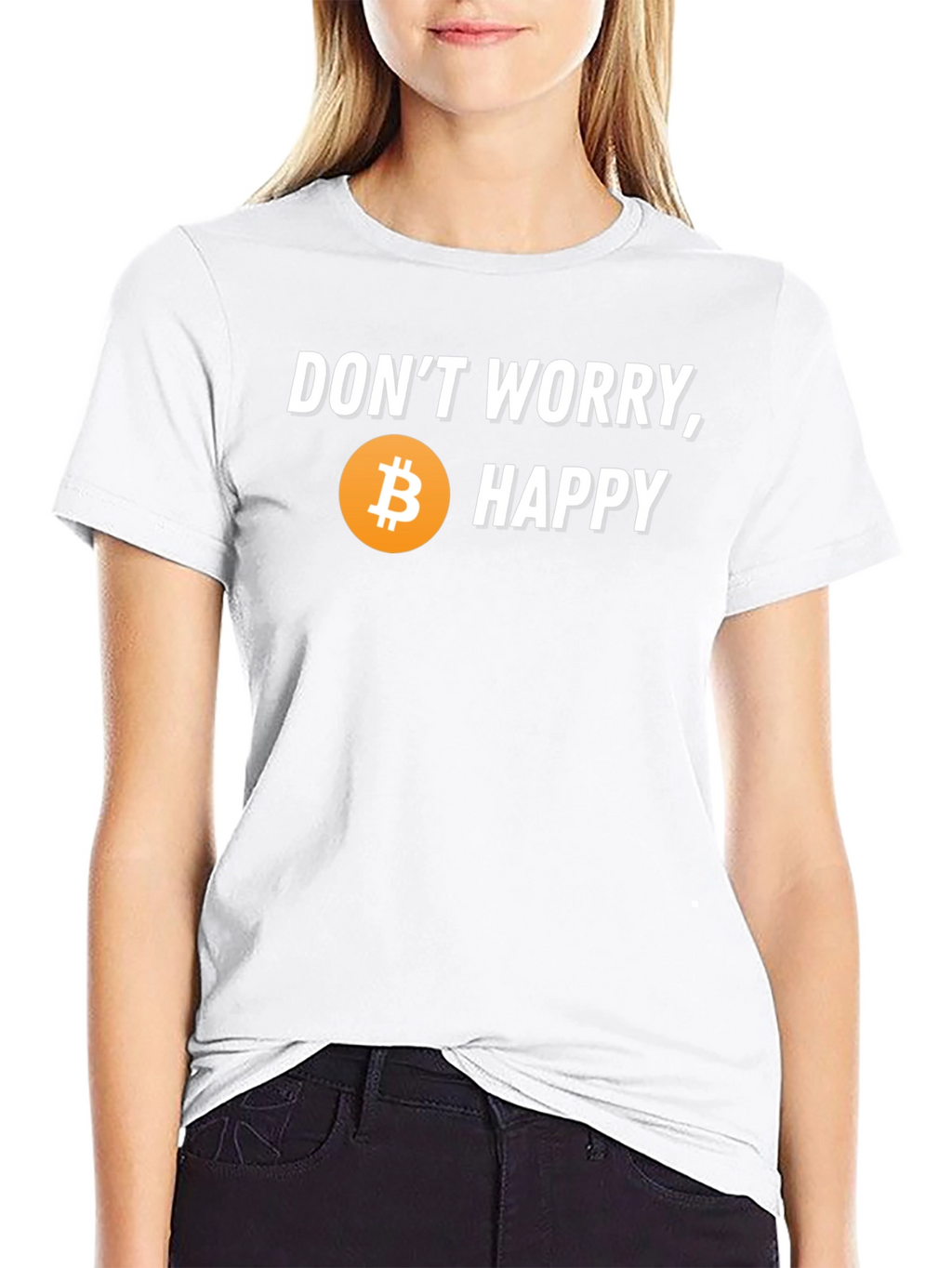 Dont Worry Bitcoin Happy T-Shirt