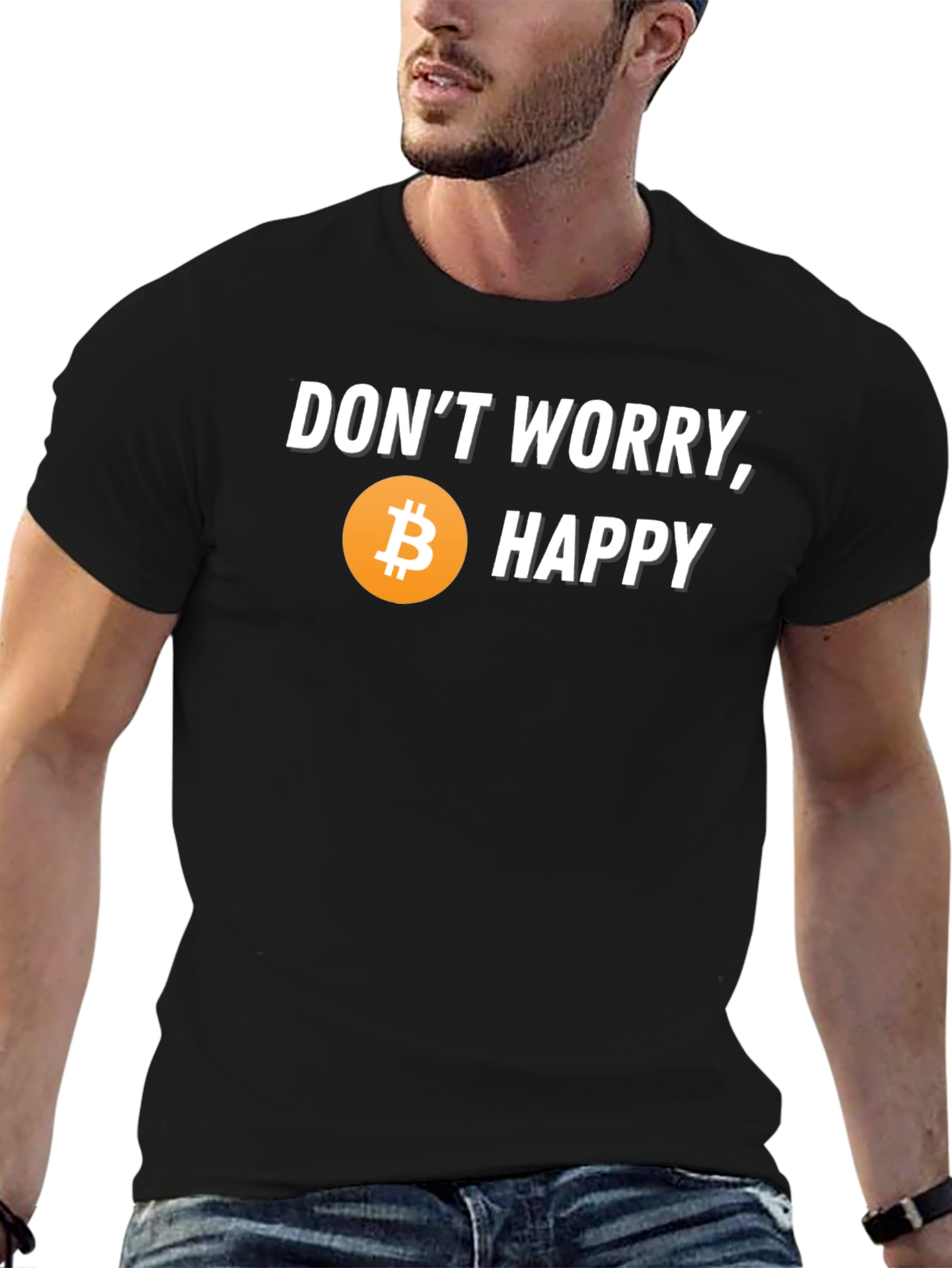 Dont Worry Bitcoin Happy T-Shirt