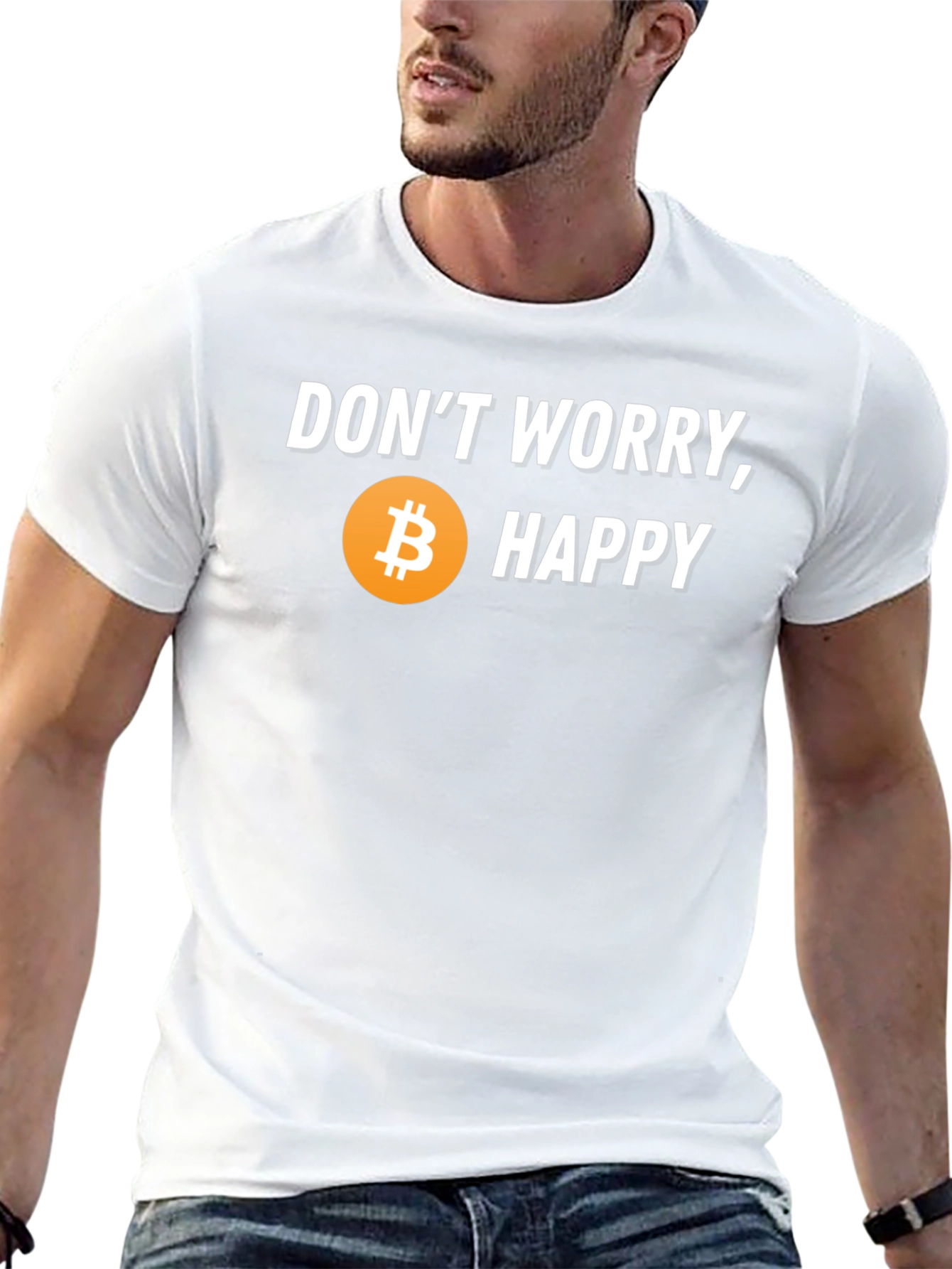 Dont Worry Bitcoin Happy T-Shirt