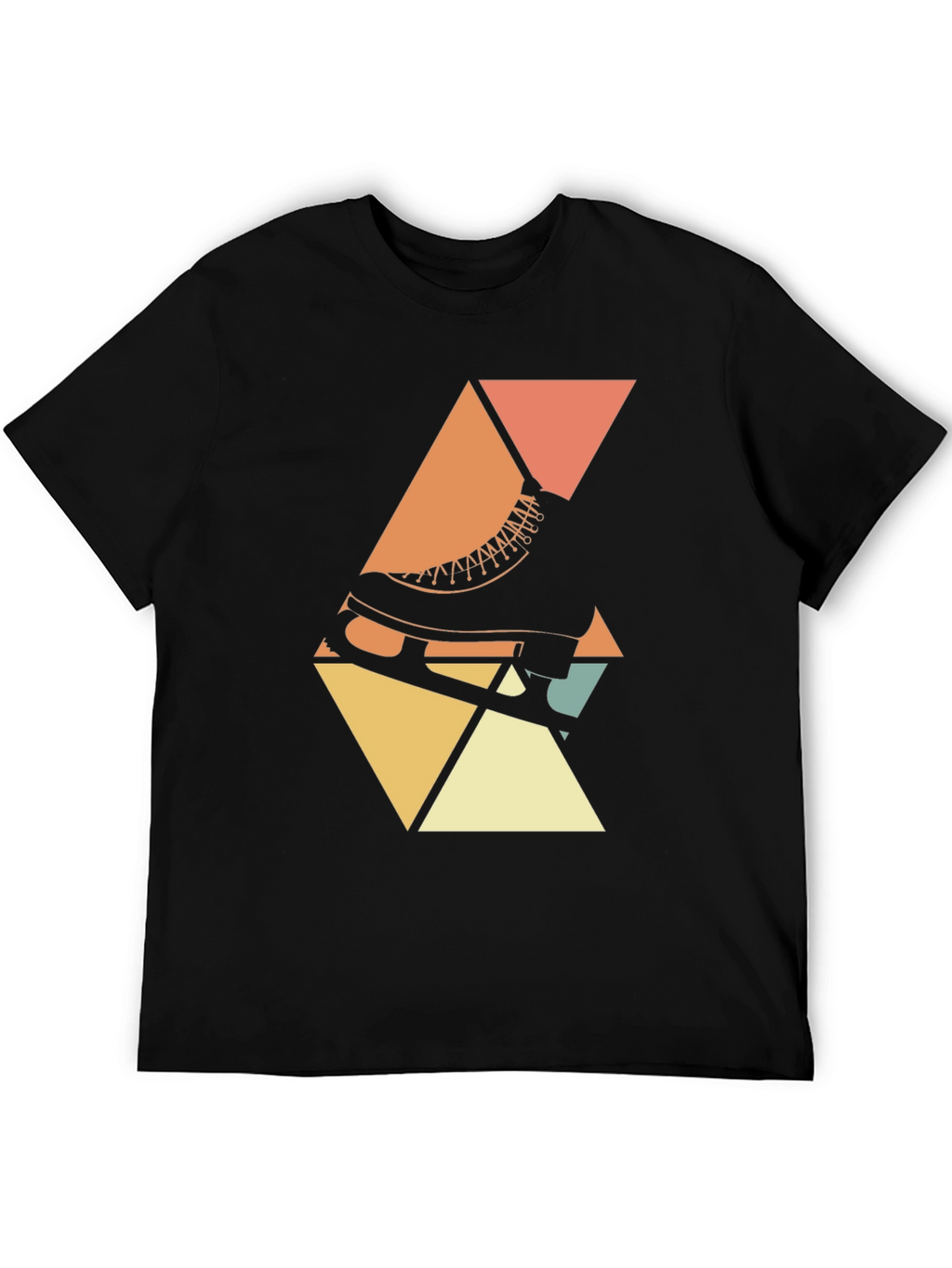Retro Skate T-Shirt - Geometric Design