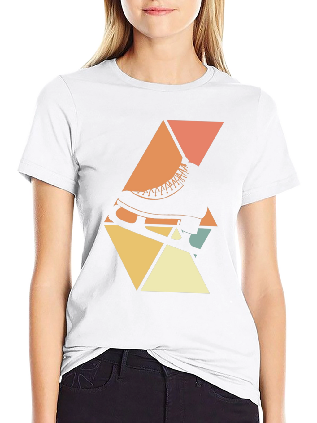 Retro Skate T-Shirt - Geometric Design