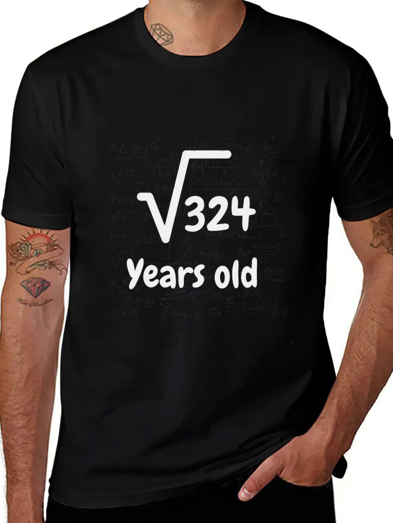 Square Root 324 18 Year Old Birthday T Shirt Stylish Everyday T-Shirt – Unisex Basic Cotton Tee