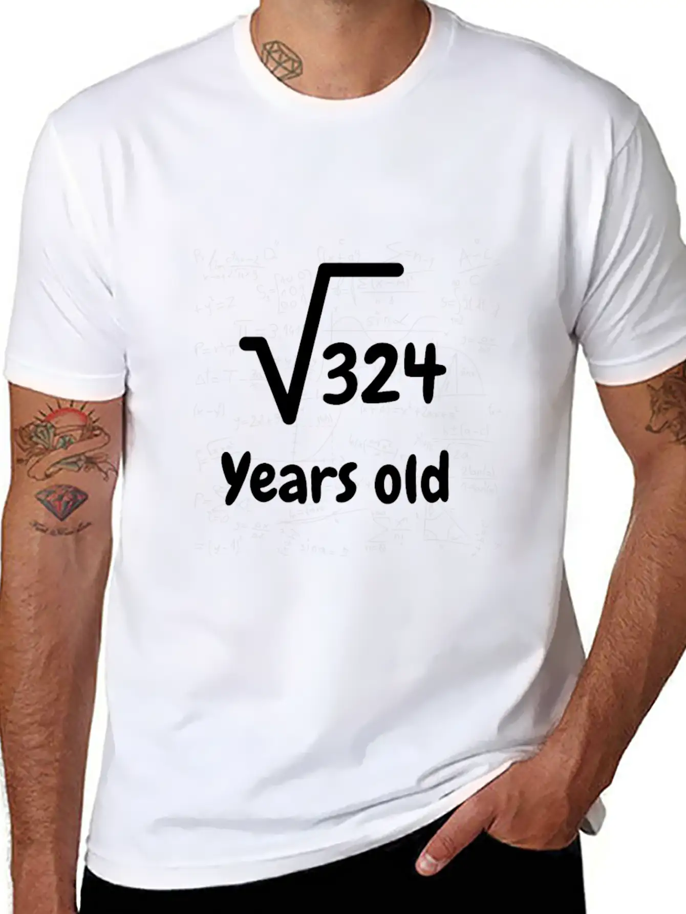 Square Root 324 18 Year Old Birthday T Shirt Stylish Everyday T-Shirt – Unisex Basic Cotton Tee