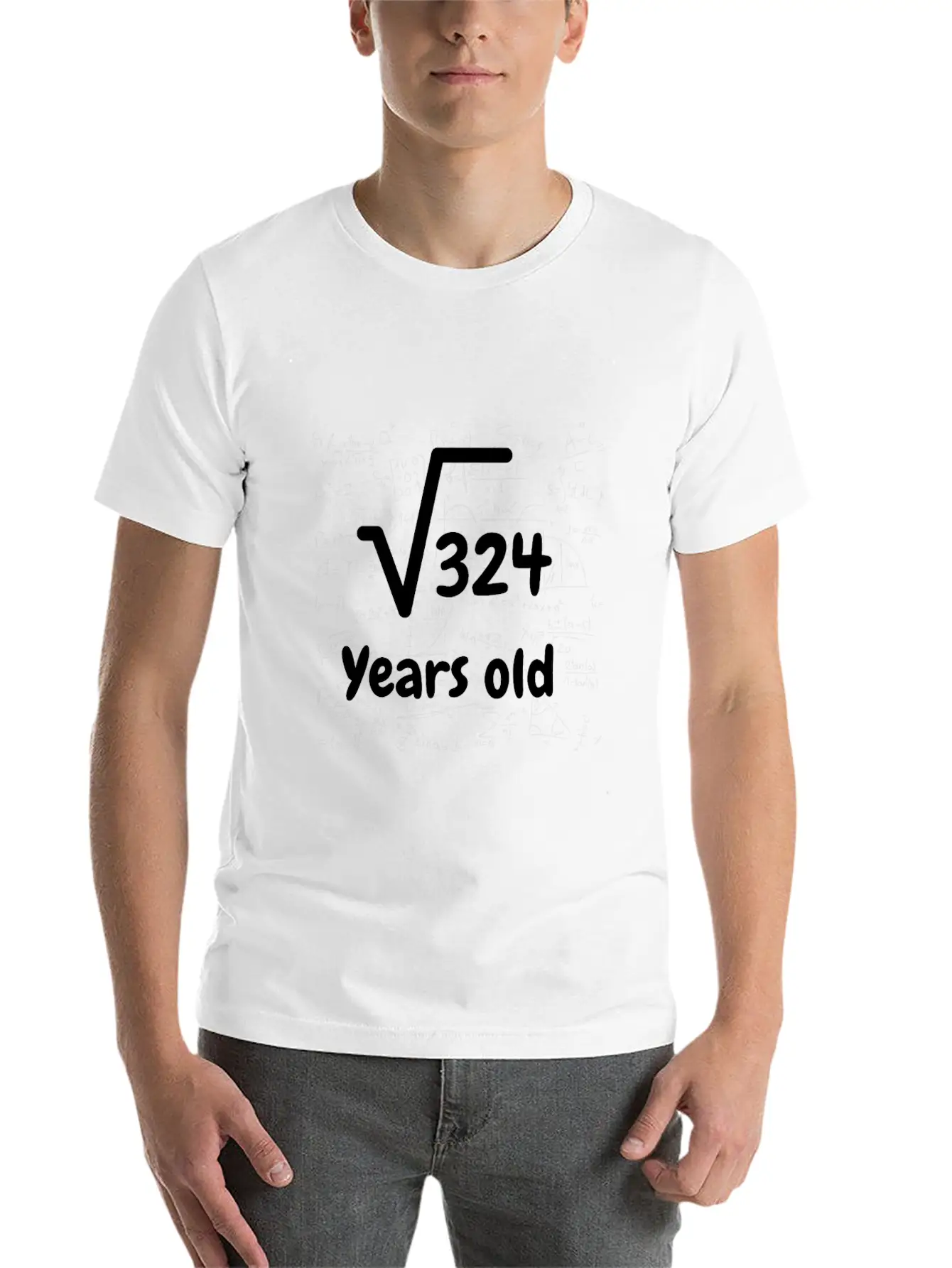 Square Root 324 18 Year Old Birthday T Shirt Stylish Everyday T-Shirt – Unisex Basic Cotton Tee