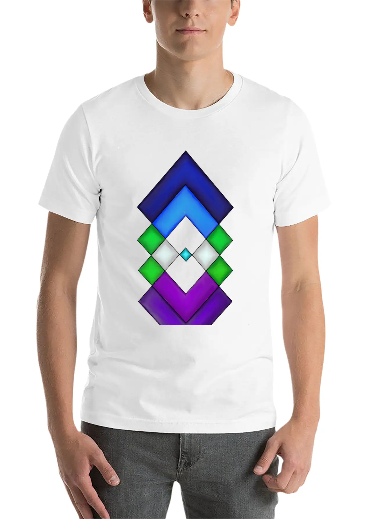 Square Stone Modern Fit Casual T-Shirt – Clean And Versatile Design