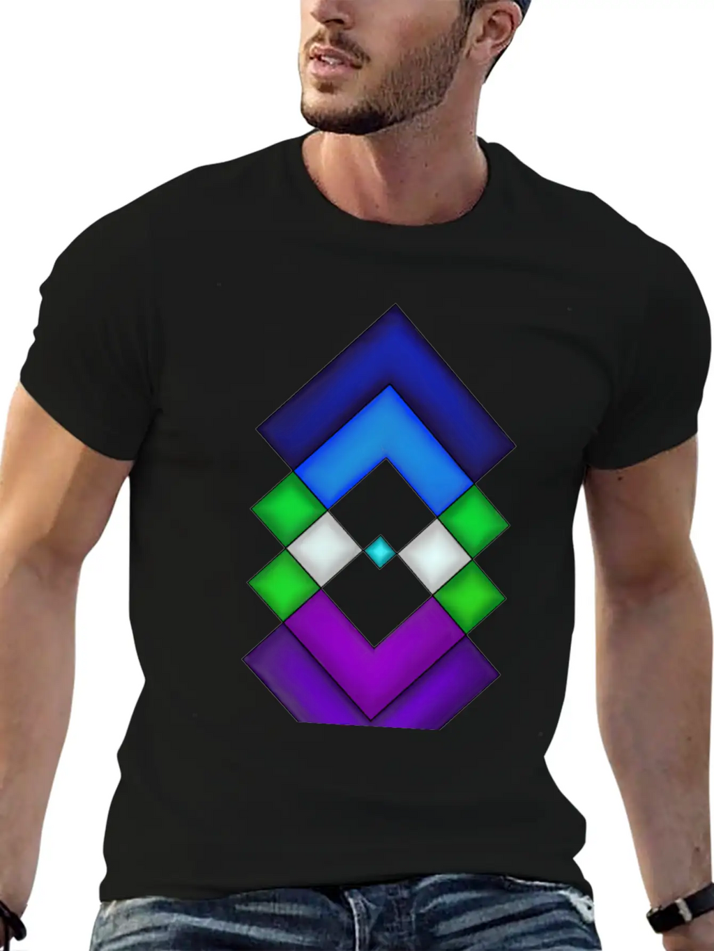 Square Stone Modern Fit Casual T-Shirt – Clean And Versatile Design