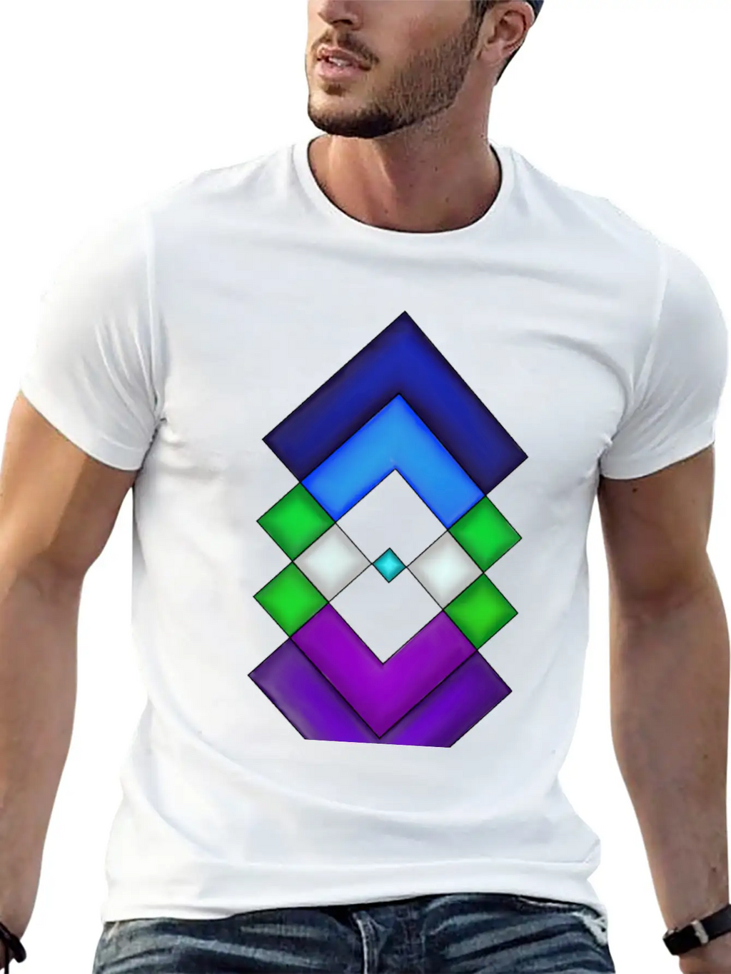 Square Stone Modern Fit Casual T-Shirt – Clean And Versatile Design