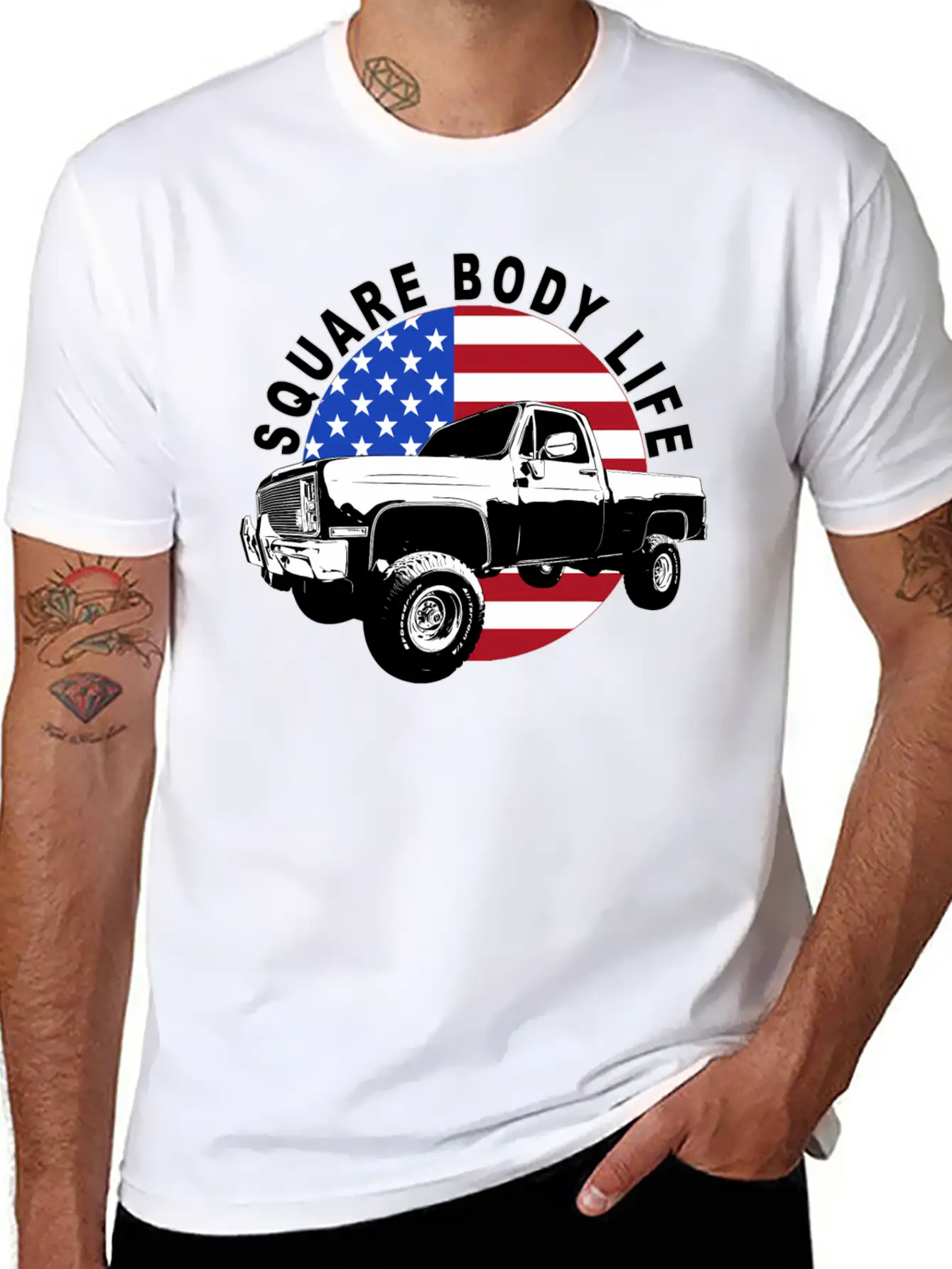 Squarebody Truck 4X4 Square Body Stylish Everyday T-Shirt – Unisex Basic Cotton Tee