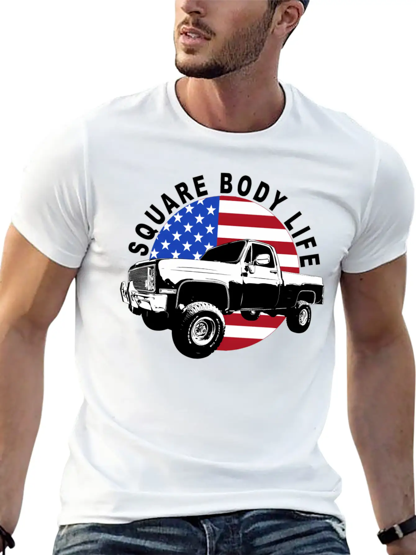 Squarebody Truck 4X4 Square Body Stylish Everyday T-Shirt – Unisex Basic Cotton Tee