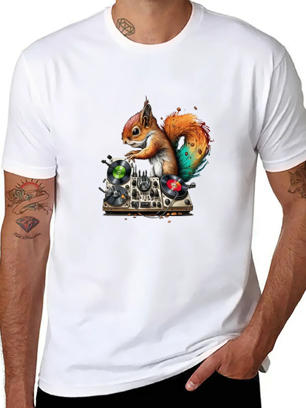 Squirell Dj Stylish Everyday T-Shirt – Unisex Basic Cotton Tee