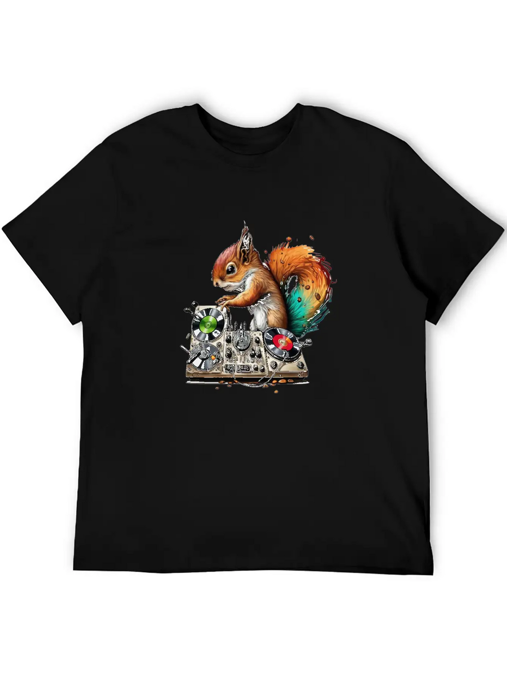 Squirell Dj Stylish Everyday T-Shirt – Unisex Basic Cotton Tee