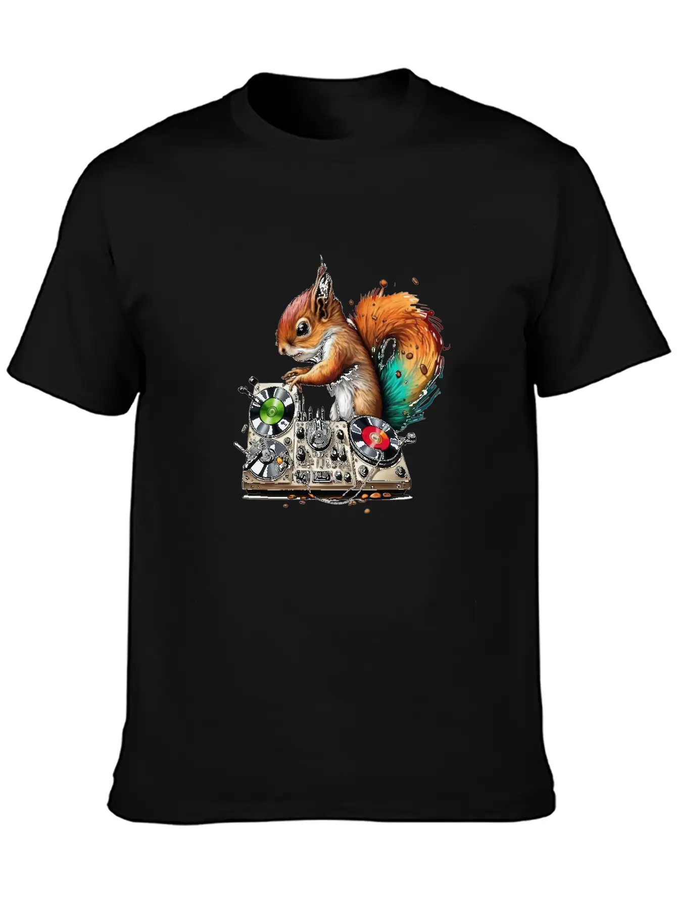Squirell Dj Stylish Everyday T-Shirt – Unisex Basic Cotton Tee