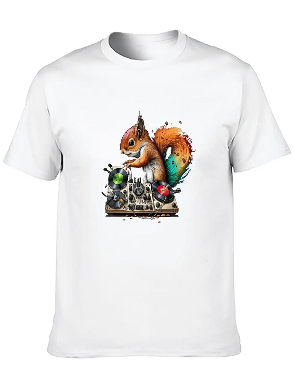 Squirell Dj Stylish Everyday T-Shirt – Unisex Basic Cotton Tee