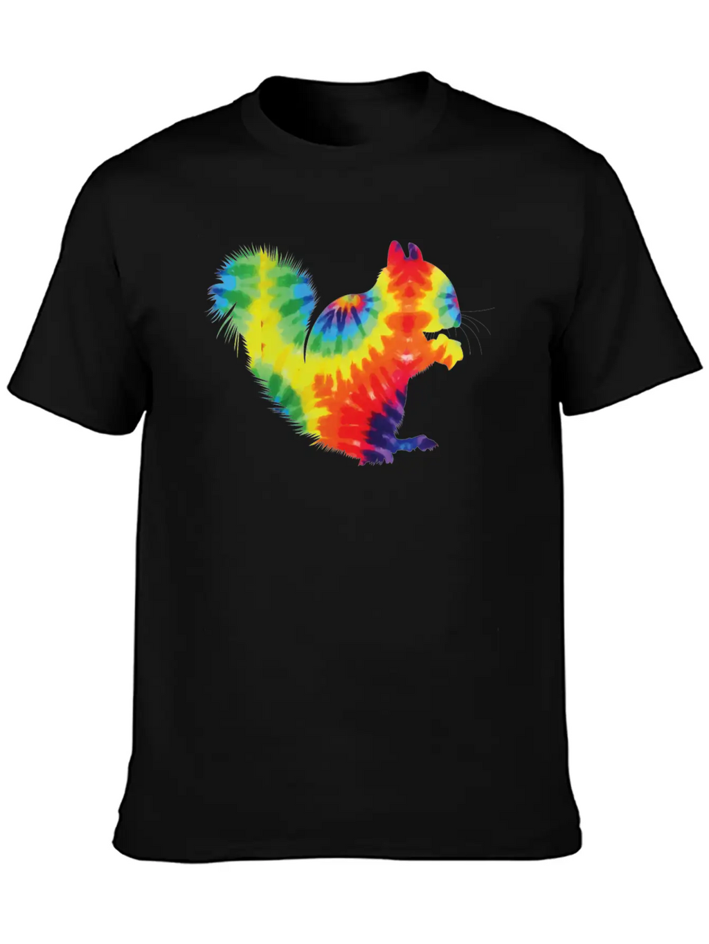 Squirrel Acorn Tie Dye Stylish Everyday T-Shirt – Unisex Basic Cotton Tee