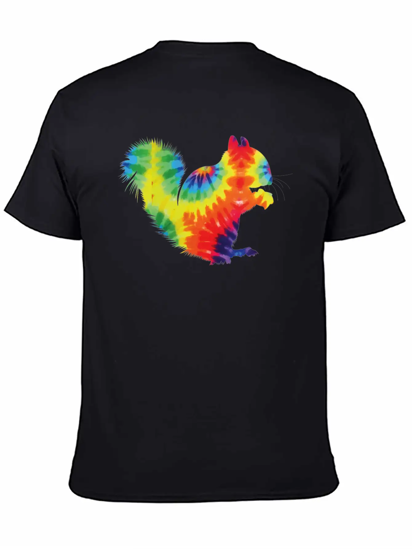 Squirrel Acorn Tie Dye Stylish Everyday T-Shirt – Unisex Basic Cotton Tee