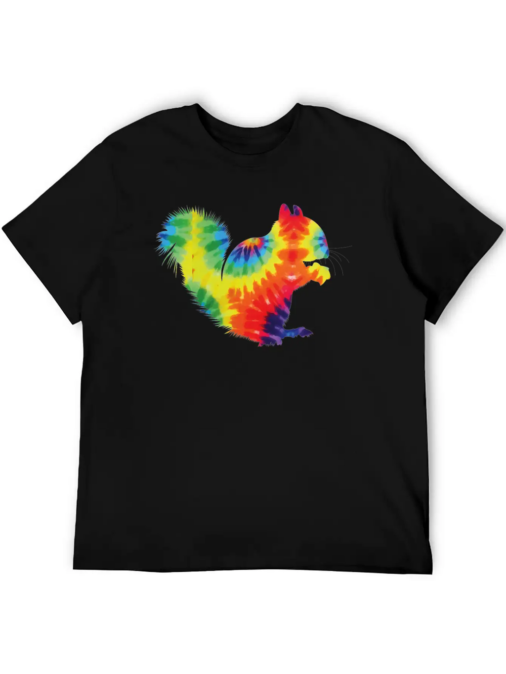 Squirrel Acorn Tie Dye Stylish Everyday T-Shirt – Unisex Basic Cotton Tee