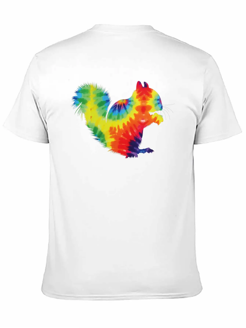 Squirrel Acorn Tie Dye Stylish Everyday T-Shirt – Unisex Basic Cotton Tee