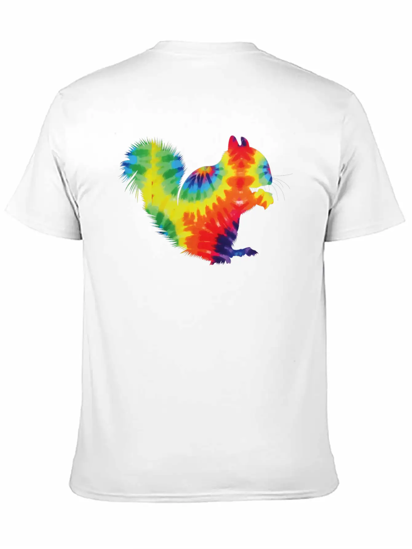Squirrel Acorn Tie Dye Stylish Everyday T-Shirt – Unisex Basic Cotton Tee