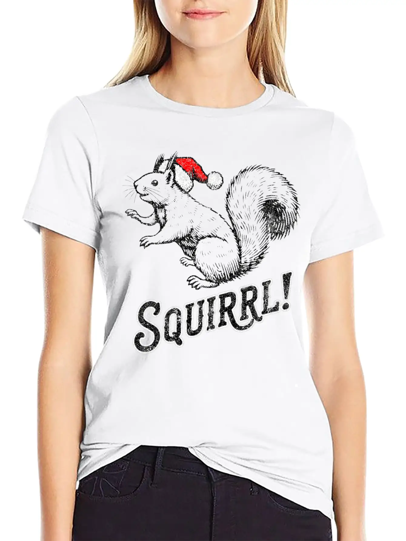 Squirrel Christmas T-Shirt Timeless Short Sleeve Tee – Comfy And Minimalist Design