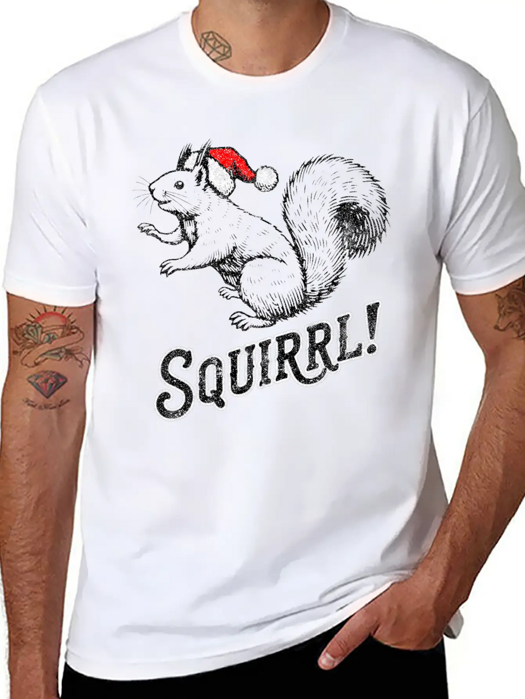 Squirrel Christmas T-Shirt Timeless Short Sleeve Tee – Comfy And Minimalist Design
