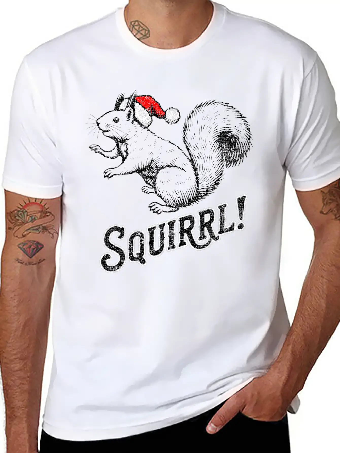 Squirrel Christmas T-Shirt Timeless Short Sleeve Tee – Comfy And Minimalist Design