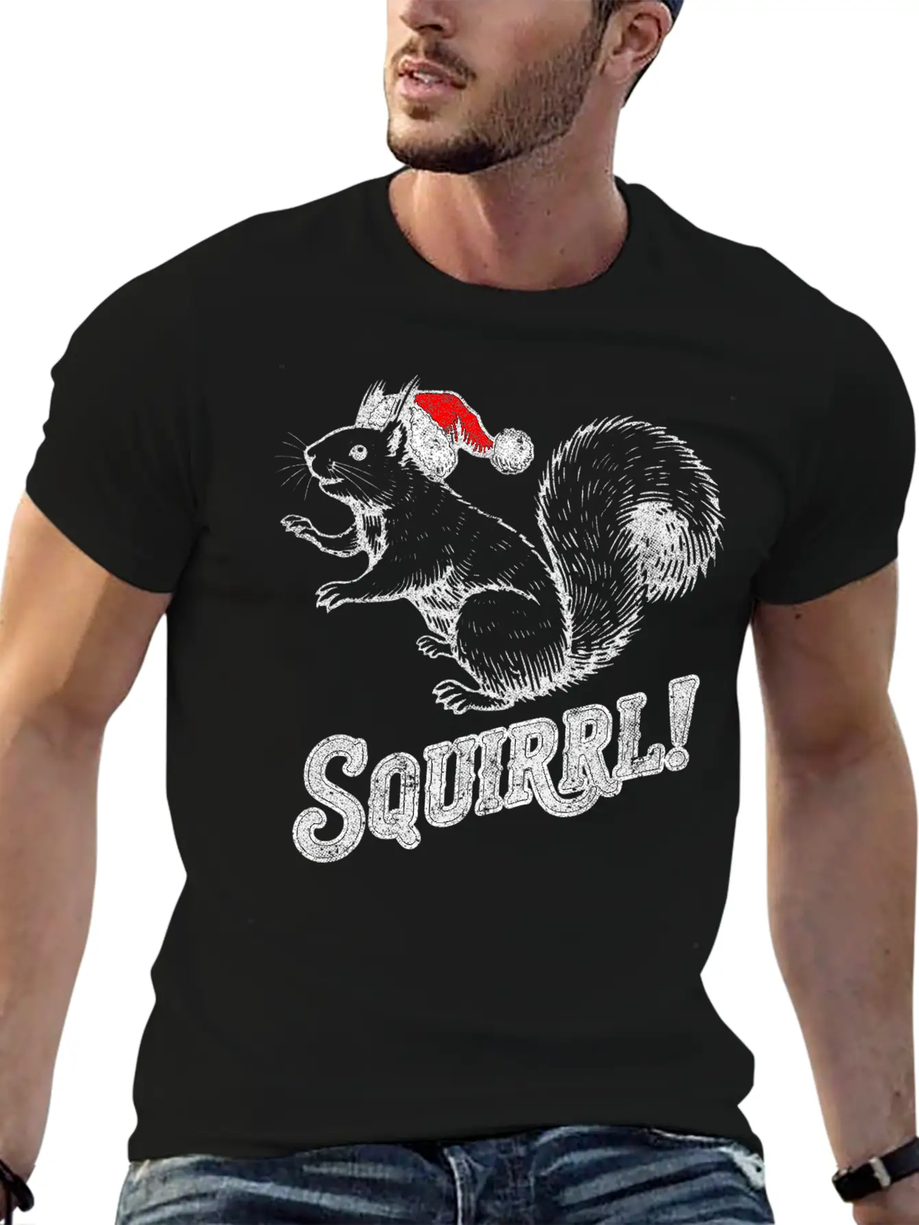 Squirrel Christmas T-Shirt Timeless Short Sleeve Tee – Comfy And Minimalist Design