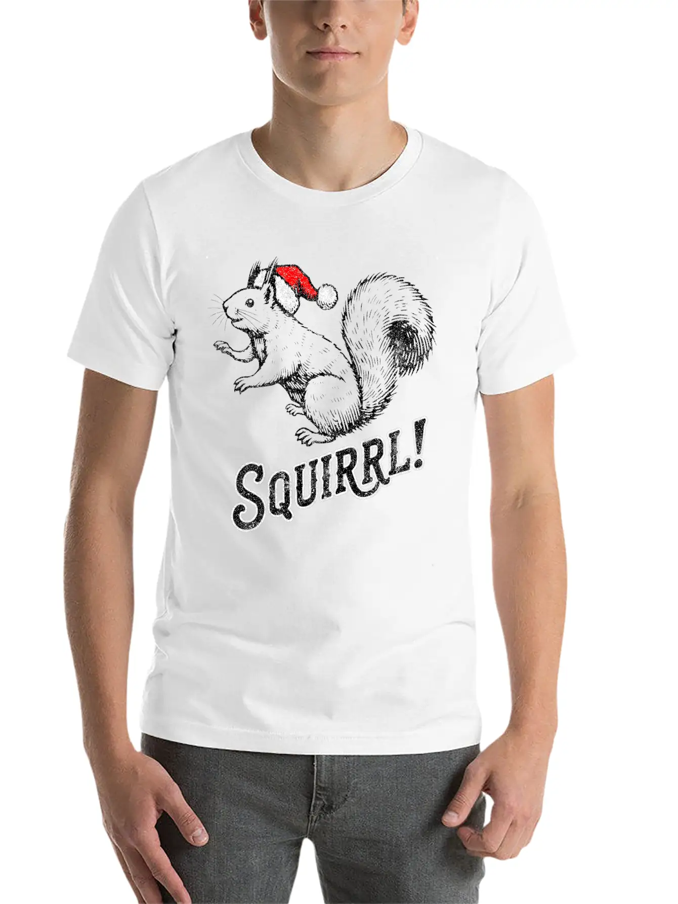 Squirrel Christmas T-Shirt Timeless Short Sleeve Tee – Comfy And Minimalist Design