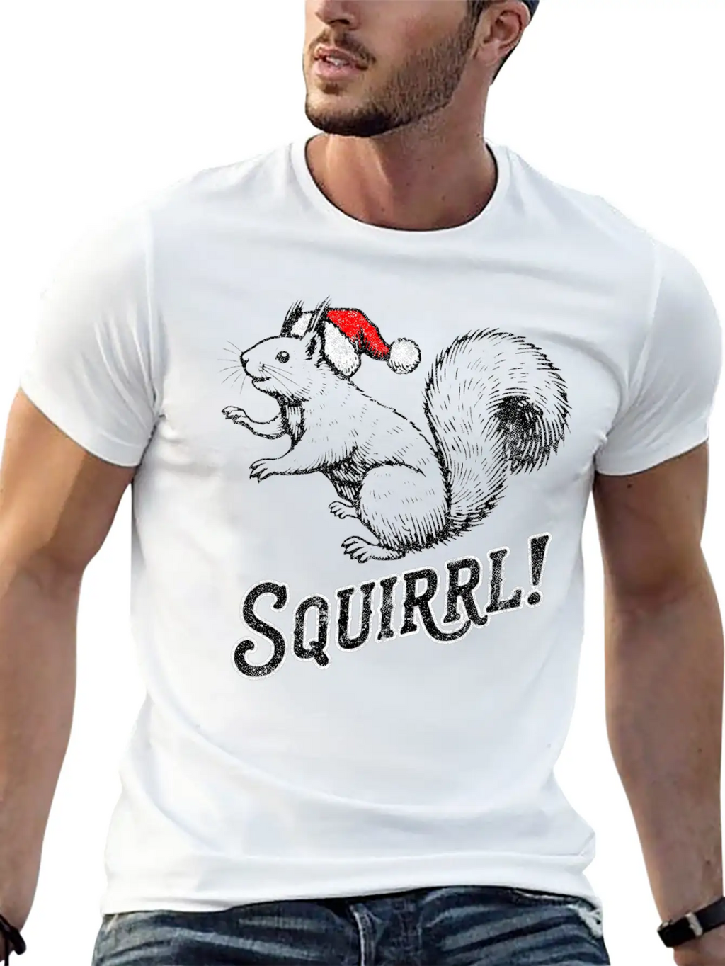 Squirrel Christmas T-Shirt Timeless Short Sleeve Tee – Comfy And Minimalist Design