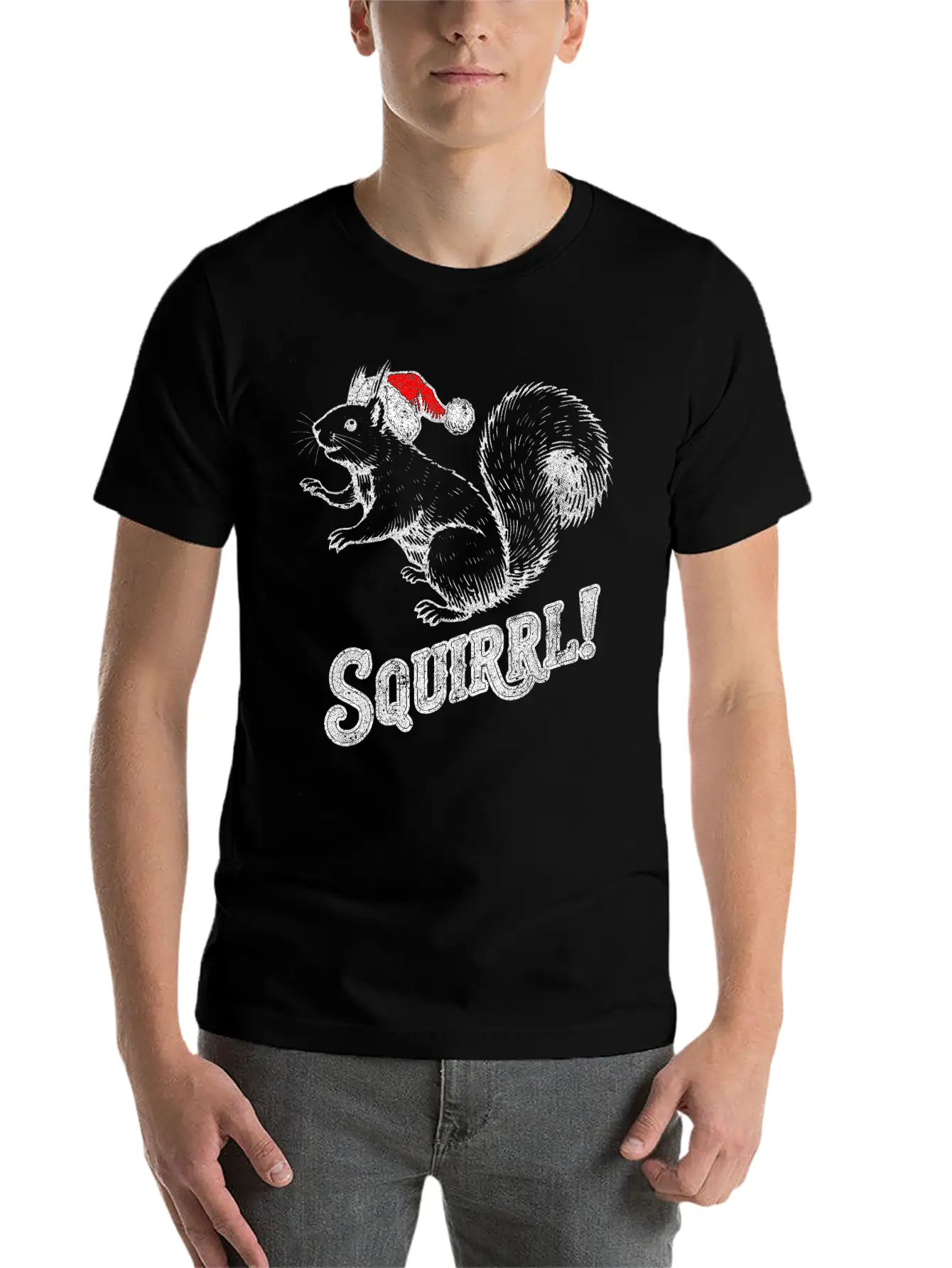 Squirrel Christmas T-Shirt Timeless Short Sleeve Tee – Comfy And Minimalist Design
